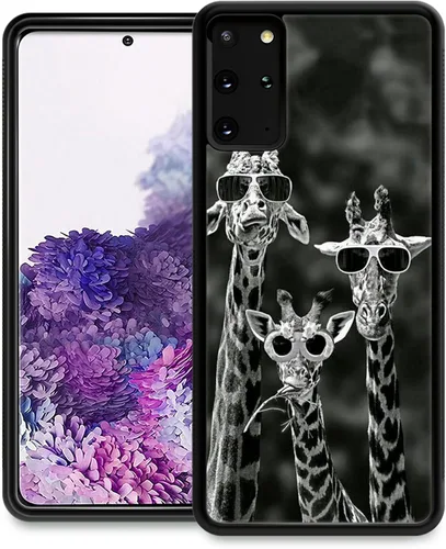 Miniatura 34 de CARLOCA Funda compatible con Samsung Galaxy S20, familia de jirafas divertidas en blanco y negro, para niñas y mujeres, diseño gráfico de moda, a