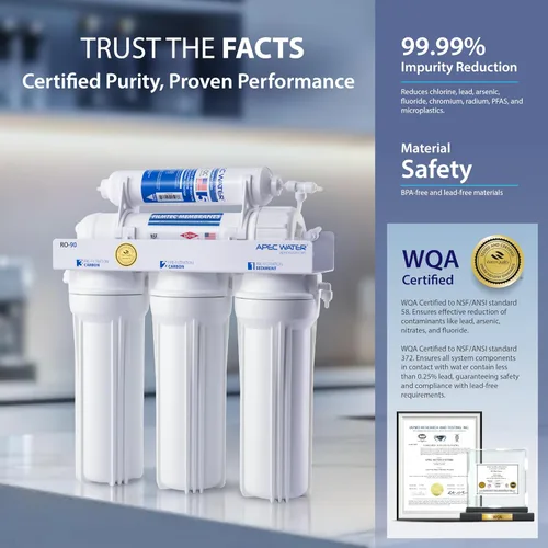 Miniatura 4 de APEC Sistema para filtro de agua potable por ósmosis inversa. High Flow 90 GPD (ULTIMATE RO-90)