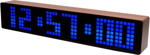 Adventurers Relojes despertadores digitales para dormitorios, relojes de nogal negro para sala de estar con números grandes, brillo automático,