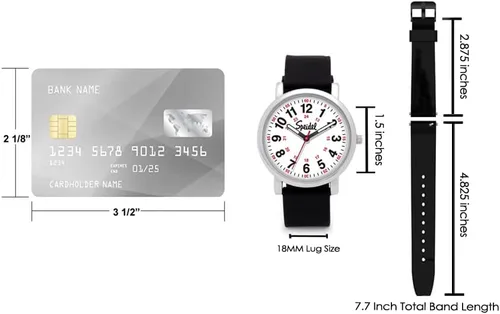 Miniatura 6 de Speidel Original Scrub Watch para enfermeras, profesionales médicos y estudiantes - Varios colores médicos de exfoliación, dial de fácil lectura
