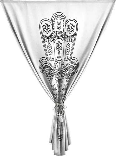 Miniatura 21 de XISUNYA Autohesion - Cortinas Hamsa, panel de cortina para ventana, cultura asiática oriental, esotérico, amuleto de buena suerte, estampado