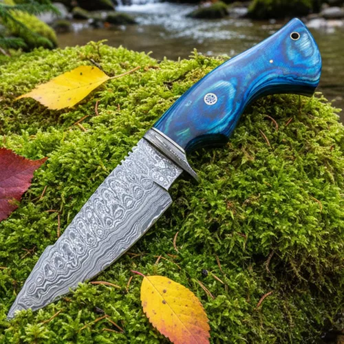 Miniatura 13 de PAL 2000 KNIVES Cuchillo de caza hecho a mano de acero de Damasco de 10 pulgadas - Mango de madera con funda 2060