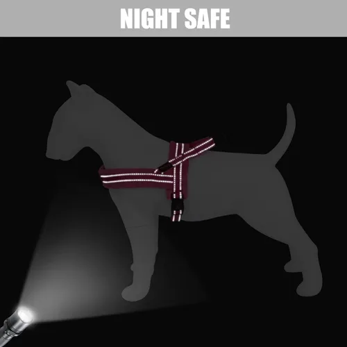 Miniatura 6 de Didog Arnés de chaleco acolchado de franela suave para perro, sin tirones, de ajuste rápido, arnés reflectante para perro, fácil para entrenar