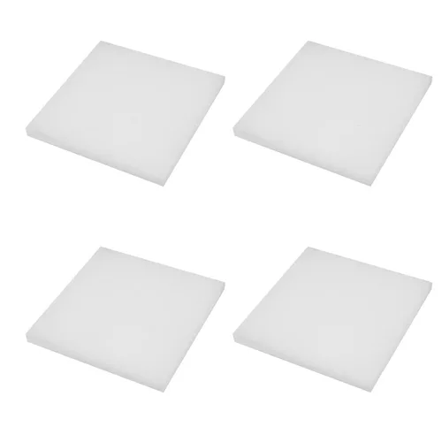 Miniatura 7 de Bettomshin 4 hojas POM de 3.937 in x 3.937 in x 0.197 in de largo x ancho x grosor, cuadradas blancas para mecanizar en tornos automáticos