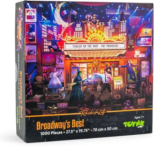 Miniatura 2 de Broadway - Rompecabezas de 1000 piezas de Rachid Lotf Divertido rompecabezas de cerebro, juguetes y juegos para niños y adultos 28 x 20 pulgadas