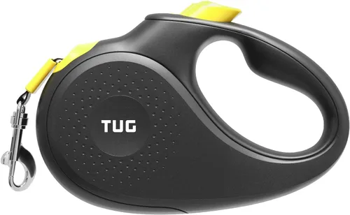 Miniatura 10 de TUG Correa retráctil reflectante de 360° sin enredos para perro, cinta de nailon fuerte de 16 pies (pequeña)