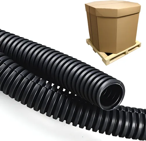Miniatura 14 de Kable Kontrol Tubo Organizador de Cables Dividido de 1/4 de Pulgada, 10 Pies de Largo – Cubierta de Conducto de Cable Negro para Cordones - Tubo