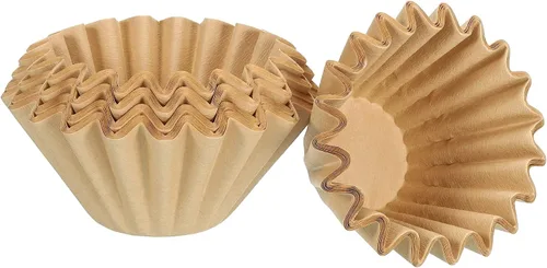 PATIKIL Filtros de café para cesta de 1 a 2 tazas, filtro de papel marrón de 6.1 x 1.8 pulgadas, cafeteras de goteo desechables para cafetería,