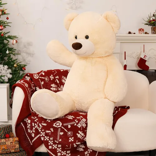 Miniatura 6 de MorisMos Oso de Peluche Gigante Animal de Peluche 3 pies, 36 pulgadas, Oso de Peluche Grande para Decoración de Baby Shower, Animal de Peluche