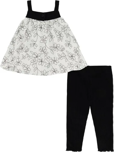 Miniatura 2 de Calvin Klein Conjunto de leggings de 2 piezas para bebé niña