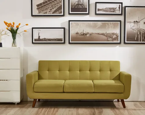 Miniatura 31 de Jenny - Sillón de tela de lino copetudo, cómodo, moderno, tapizado, para sala de lectura, club, bohemio, para sala de estar, dormitorio y espacios