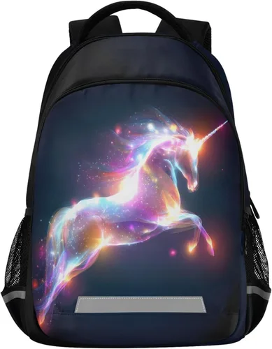 Miniatura 25 de MNSRUU Mochila escolar con correa para el pecho, mochila para laptop Galaxy Planets, mochila de senderismo de viaje para niños y niñas, Animal 031