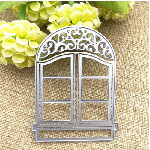 Miniatura 5 de Marco de ventana de corte de metal troquelado castillo plantillas de bricolaje para álbumes de recortes, tarjetas de papel en relieve, álbum