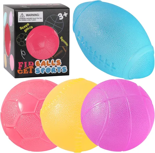 Juguetes para ansiedad, pelotas antiestrés para niños y adultos, paquete de 4 juguetes para ansiedad de azúcar de malta, bola de gel de elevación