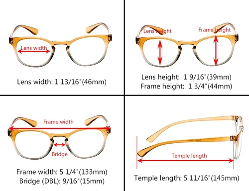 Miniatura 3 de Eyekepper Paquete de 5 lentes de lectura para mujer (uno para cada color, +0.00)