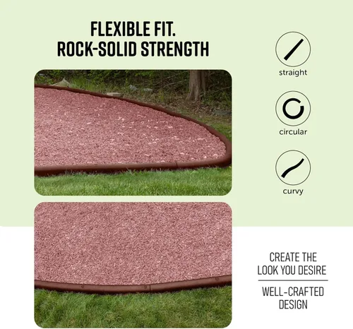 Miniatura 4 de Playsafer - Ribete de goma entrelazado flexible de 4' para áreas de juegos (1 paquete, terracota)