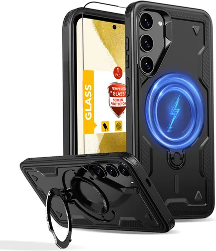 Miniatura 30 de Funda magnética para Google Pixel 9A compatible con cargador inalámbrico MagSafe, para Pixel 9A, funda de teléfono integrada de 360 °, con 2