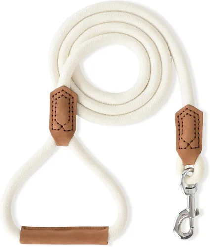 Miniatura 18 de Mile High Life Correa para perro de cuero premium Correa de cuerda resistente Asa de cuero Cierre fuerte de aleación de zinc Perros Mango