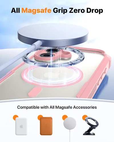 Miniatura 403 de Diaclara Funda diseñada para iPhone 16, mejorada [protección completa de la cámara], carcasa resistente de cuerpo completo con protector de pantalla