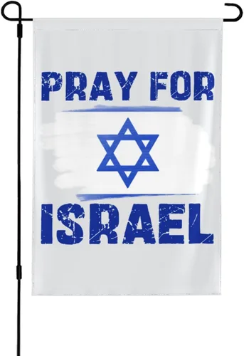 Bandera con texto en inglés "I Stand With Israel Flag Pray For Israel" Bandera de Estados Unidos con bandera de Israel, bandera de Israel, bandera