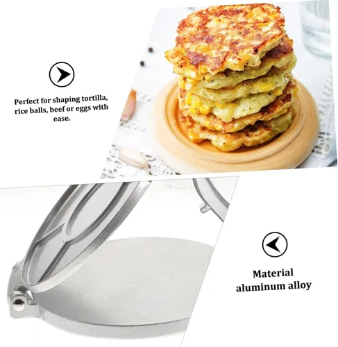 Miniatura 8 de BESPORTBLE Prensa de masa Empanada Prensa de tortilla Pizza Prensa Roti Prensa Tortillera Prensa de hierro fundido Quesadilla Maker 12 pulgadas Masa