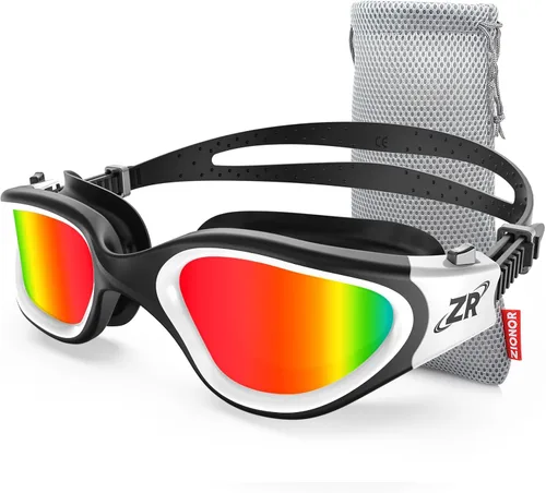 Miniatura 25 de ZIONOR G1 - Gafas de natación polarizadas unisex para mujeres adultas, antiniebla, 100% anti UV, gafas de buceo A0 (polarizado + espejo dorado)