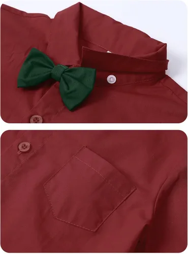 Miniatura 16 de A&J DESIGN Conjunto de ropa formal para niños pequeños con tirantes y tirantes