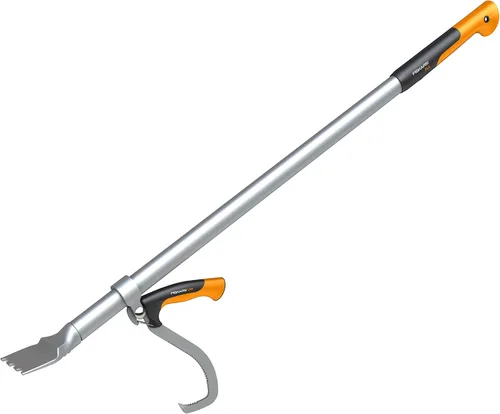 Fiskars Palanca de tala con gancho elevador, Para tala, Longitud: 45.3 in, Negro/Naranja/Plata, WoodXpert, Tamaño: L, 1015439