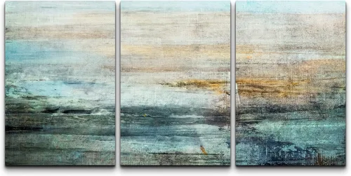 Miniatura 128 de wall26 Lienzo enmarcado para pared, juego de arte con trazos de pintura roja y naranja vibrante, paisaje, formas abstractas, ilustraciones, arte