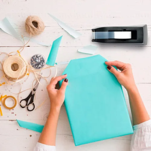 Miniatura 4 de Dispensador de cinta de escritorio – Base antideslizante – Dispensador de rollo de cinta ponderada – Perfecto para oficina, hogar y escuela