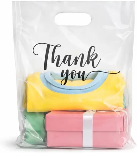 Miniatura 23 de Bolsas de mercancía de plástico MMSBAGS para venta al por menor, con asas troqueladas, fuertes, resistentes al desgarro, diferentes tamaños