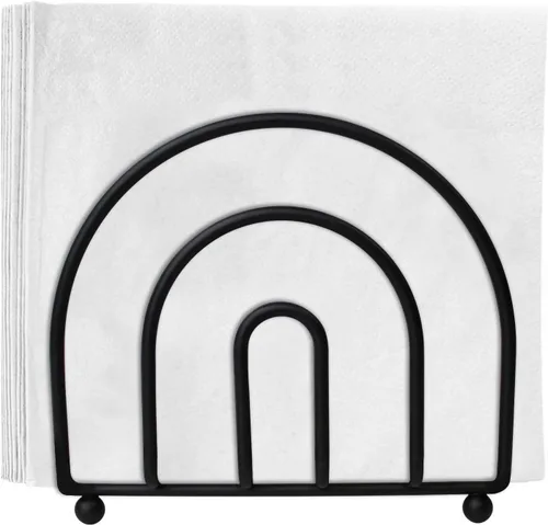 Miniatura 3 de Blue Donuts Classic Arc Collection - Servilleteros para mesas, servilleteros de granja, servilleteros de mesa de comedor para cocina, color negro