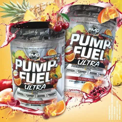 Miniatura 7 de PMD Sports Pump Fuel Ultra Medium Stim - Polvo Premium para antes del entrenamiento y bomba muscular, mayor enfoque, resistencia y recuperación