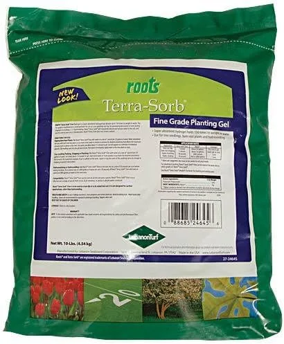 Terra-Sorb - Hidrogel de grado fino, bolsa de 11 libras, absorbe 150 veces su peso, ideal para viveros de plantas, invernadero, entornos acuáticos