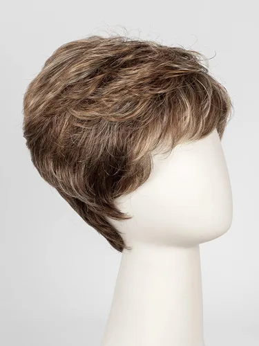 Peluca con pestaña pequeña color Bernstein Mix - Ellen Wille Pelucas de 3 pulgadas de capas cortas de corte de precisión Pixie sintético
