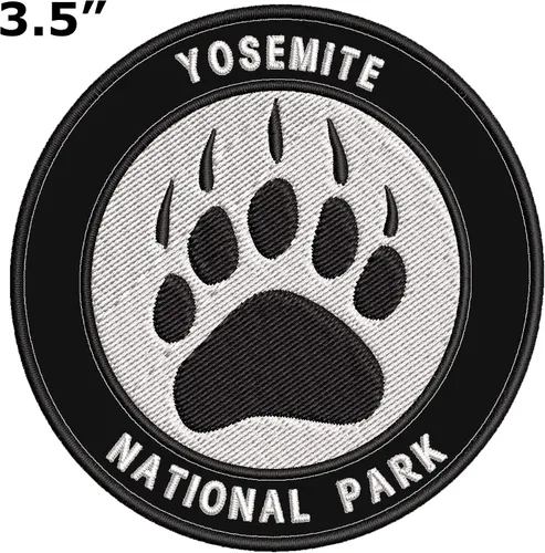 Miniatura 2 de Parche bordado de garra de oso del Parque Nacional Yosemite, insignia decorativa para planchar o coser, emblema de vacaciones, recuerdo