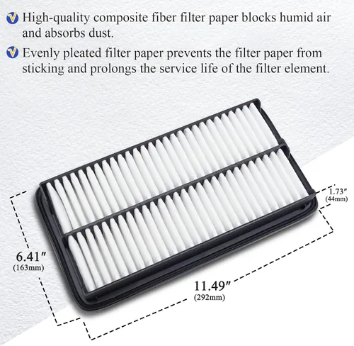 Miniatura 4 de CA12061 Filtro de aire de motor para Honda 2016-2022 Pilot 2018-2020 Odyssey 2019-2023 Passport 2017-2022 Ridgeline 2016-2020 Acura MDX 2021-2023
