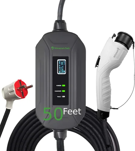 Miniatura 24 de PRIMECOM - Cargador de vehículo eléctrico de nivel 2 (EV) (220 V/240 voltios, 16 amperios), cargador portátil EVSE inteligente para automóvil, 30