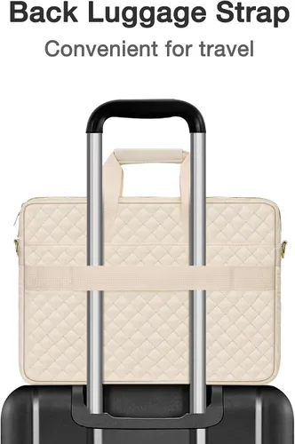 Miniatura 6 de MOSISO Bolsa para laptop de 13-13.3 pulgadas, maletín para mujeres y hombres, bolsa mensajera acolchada cuadrada para computadora de 14 pulgadas