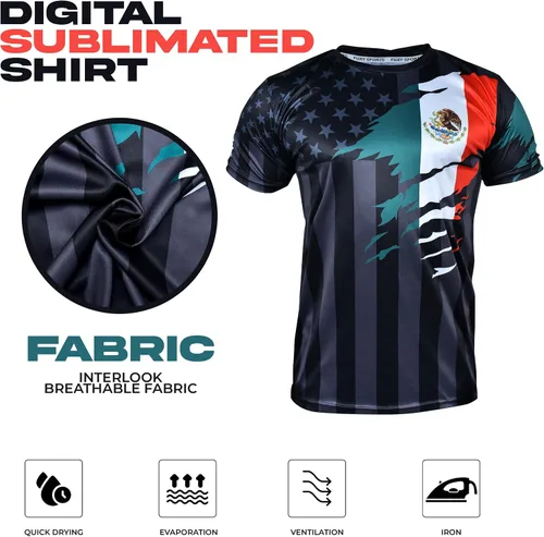 Miniatura 5 de Fury Mexico - Camiseta y pantalón corto de fútbol para niños y niñas, jóvenes para niños mexicanos