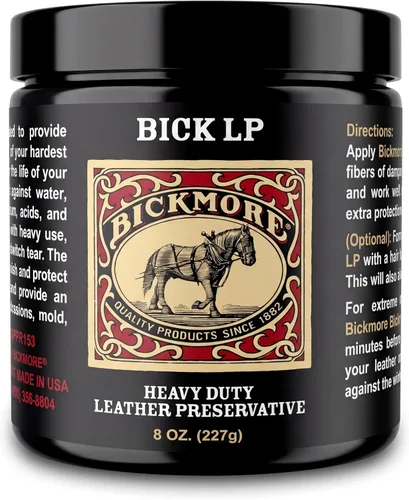 Miniatura 8 de Bickmore Acondicionador de cuero, reparación de arañazos Bick LP de 4 onzas, conservante de cuero LP resistente, protector de cuero, bálsamo