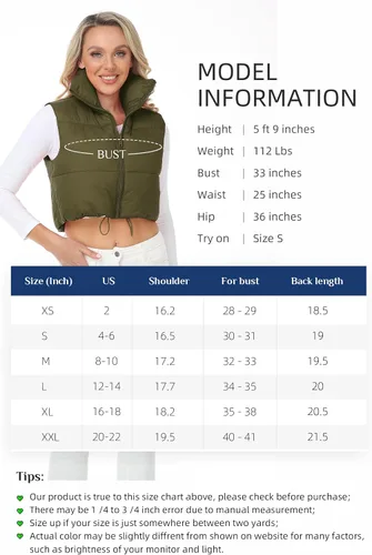 Miniatura 6 de Xeoxarel Chaleco acolchado reversible con bolsillos para mujer (XS-XXL)