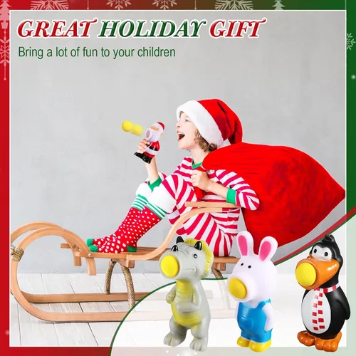 Miniatura 6 de Zubebe Juguetes de Navidad Lanzador de Pelotas de Espuma con Pelotas de Espuma que Dispara hasta 20 Pies para Niños Juego Interior y Exterior
