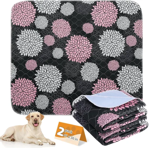Miniatura 17 de KOOLTAIL Almohadillas lavables para orina de perros, paquete de 2 almohadillas de entrenamiento súper absorbentes reutilizables impermeables