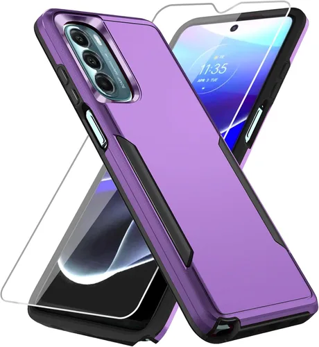 Miniatura 31 de Funda para Moto G Stylus 5G 2022, con Protector de Pantalla, [Probada contra Caídas de Grado Militar] Funda Protectora de Servicio Pesado Resistente