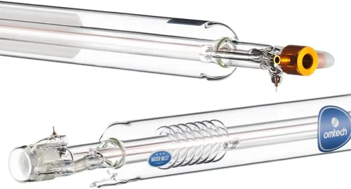 OMTech Tubo láser de CO2 de 50 W para grabador láser y máquina cortadora, tubo cortador láser de 33.465 in y 1.969 in de diámetro con vidrio de