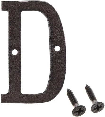 Miniatura 11 de Número de dirección de 3 pulgadas, números de casa para exterior, decoración de buzón de puerta de jardín de metal de hierro fundido con tornillos, 0