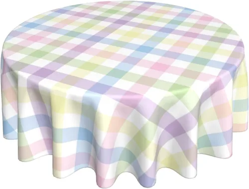 Miniatura 32 de AGAYNA 4th of July Tablecloth Round 60 Inch Blue Red White Patriotic Stars Table Cloth,Stain Resistance Independence Day Holiday Table Covers for