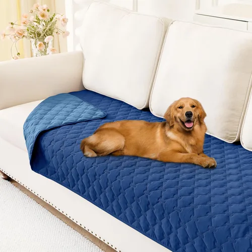 Miniatura 95 de Smiry Funda Impermeable para Cama de Perro, Manta Suave Reversible para Mascotas, Lavable a Prueba de Fugas para Gatos y Perros, Funda para Sofá