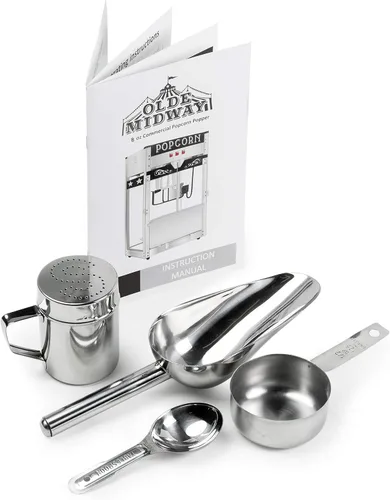 Miniatura 7 de Olde Midway Máquina comercial para hacer palomitas de maíz con hervidor de 8 onzas, color negro